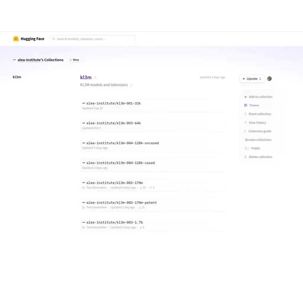 KL3M on HuggingFace